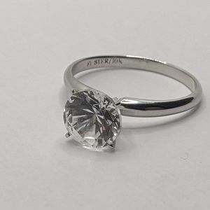 Sterling Silver/10k ring with cz stone